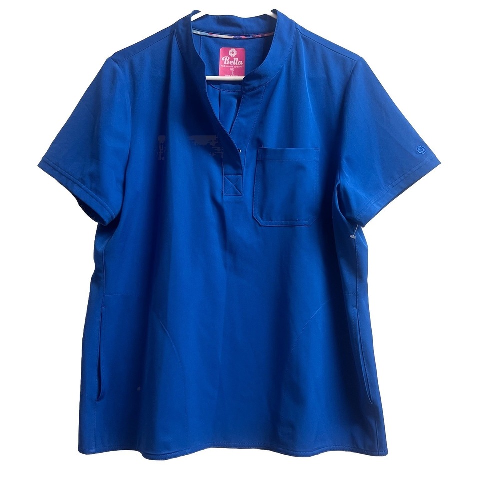 Bella womens sz L blue  Scrubs uniform‎ w/pockets